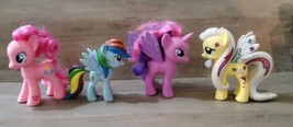 My Little Pony 4 pc Lot 5&#39;&#39; Ponies Twilight Sparkle Fluttershy Rainbow Dash  - £36.59 GBP