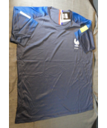 NEW FRANCE NATIONAL FOOTBALL TEAM SOCCER FOOTBALL GRAY BLUE FIFA JERSEY XL - $68.84