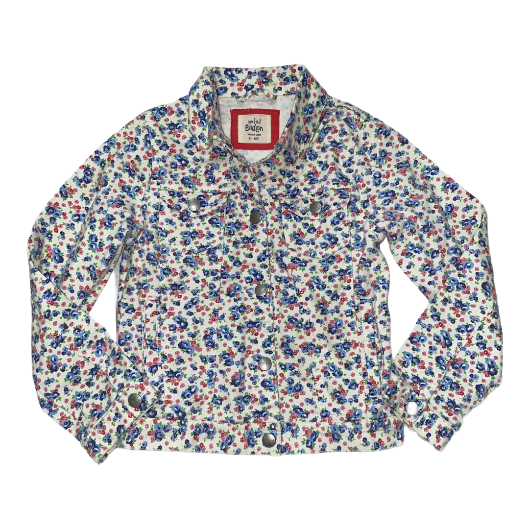 Mini Boden Dainty Floral Denim Jacket for Girls Sz 9-10 - $28.80