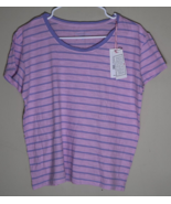 Women&#39;s Vineyard Vines Casual Knit T-Shirt Surftee Calm Water Stripe XS NWT - $24.75
