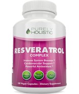 Purely Holistic Resveratrol Complex, Trans-Resveratrol Antioxidant 180 C... - $25.84 CAD
