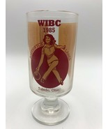Vintage WIBC Bowling 1985 Southwyck Lanes Glass Mug Toledo Ohio Woman Sport - £18.85 GBP