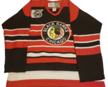 0CCM NHL Chicago Blackhawks Vtg 1991-92 Stan Mikita BARBER POLE JERSEY w... - $239.99