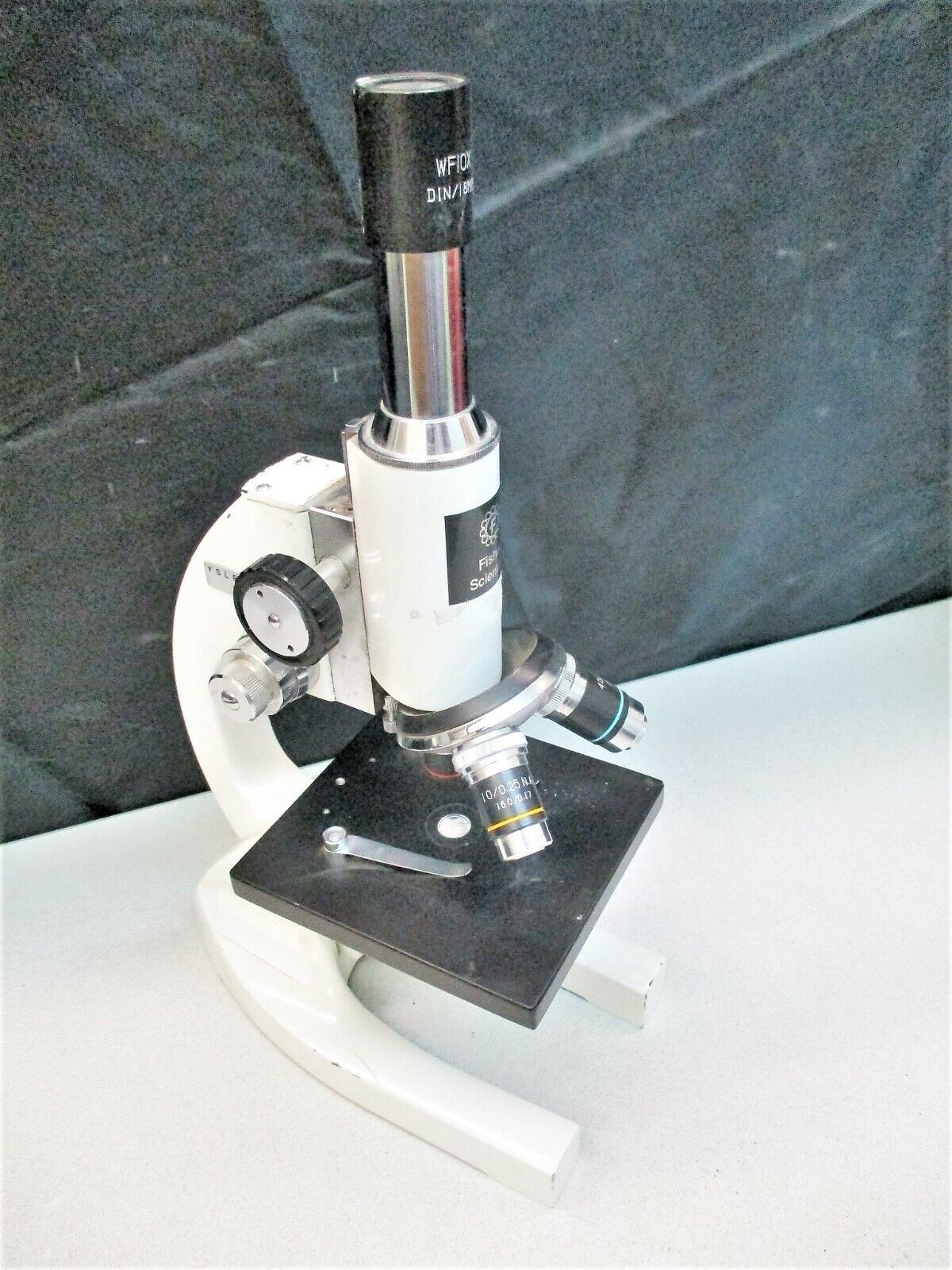Fisher Scientific Monocular Microscope W/ WF10X Eyepiece &amp; 4X,10X,40X Ob... - $43.63