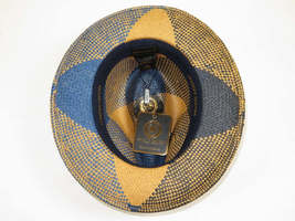 Men's Genuine Straw Hat by Bruno Capelo Cubano CU403 Denim/Cognac image 5