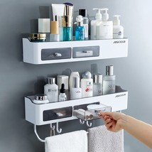 Oration free wall storage organizer rack draining organizer holder bathroom accessories thumb200