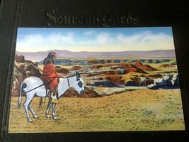 POSTCARD  Arizona, 1937 Hopi Indian &amp; Burro at Painted Desert - £1.56 GBP