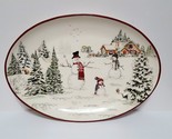 NEW RARE Williams Sonoma Large Snowman Oval Serving Platter Large: 17 1/... - $179.99