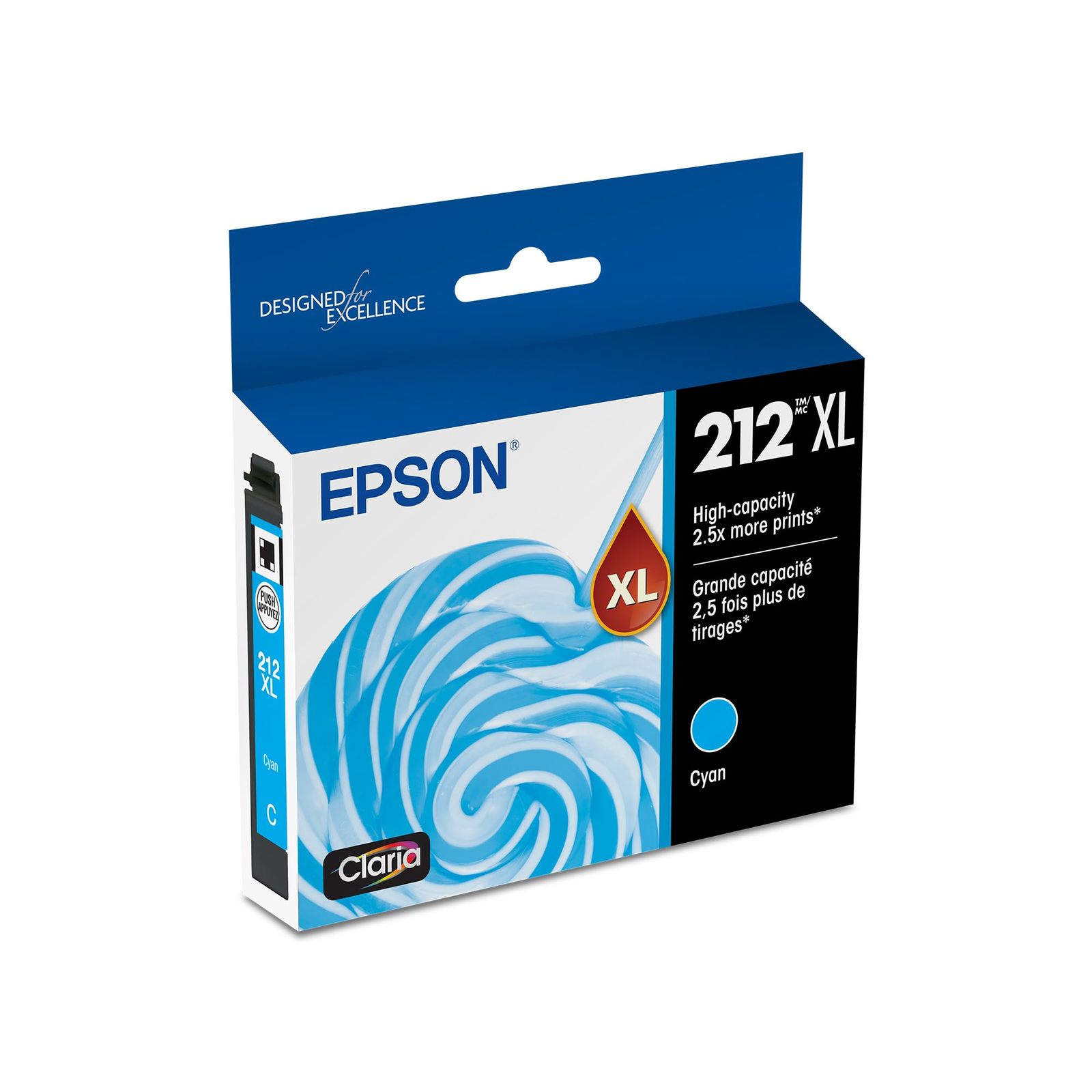 EPSON 212 Claria Ink High Capacity Cyan Cartridge (T212XL220-S) Works wi... - $24.26