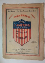 Viva L&#39;America 1876 Sheet Music Centennial - £25.24 GBP