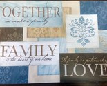 Set of 2 Same Non Clear Hard Plastic Placemats 18&quot;x12&quot;)TOGETHER, FAMILY,... - $12.86