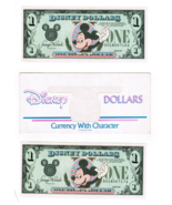 TWO $1 Disney Dollars 1989 Series W/ Consecutive Numbers D01806717A &amp; D0... - £27.33 GBP