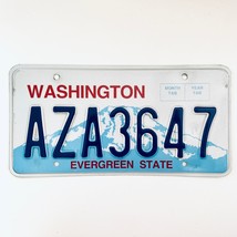  United States Washington Evergreen State Passenger License Plate AZA3647 - $205.22 MXN