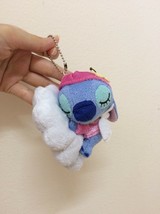 Disney Lilo Stitch dressed as Angel Sleep Plush Doll Keychain. Pretty and Rare - £19.98 GBP