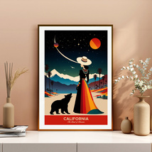 California Travel Poster: Retro Art Deco Dreams State Wall Art Print (Di... - €4,33 EUR