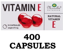 Vitamin E Capsules 270 mg - 400 pcs. 40 packs of 10 pieces each - $1,294.16 MXN