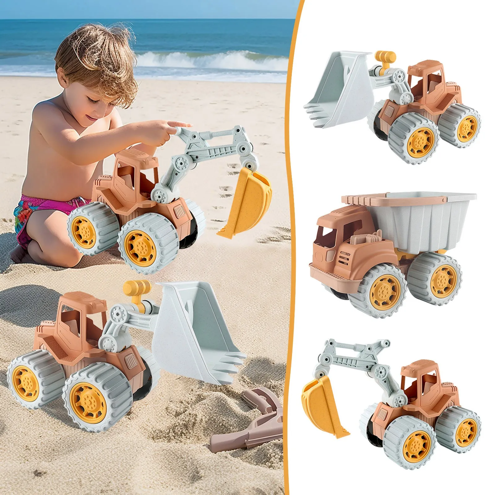 Toys Vehicles Trucks Take Apart Pool Game Beach Pails And Shovels for Kids Baby - £22.57 GBP+