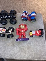 McDonald Iron Man Toy &amp; 4 Cars Including Mickey Mouse - £6.05 GBP