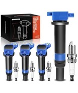 Blue APM 1x Ignition Coil Pack and 4x Iridium Spark Plugs Compatible with - $105.27 CAD