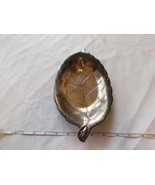 Vintage Silver Plated Leaf Shaped Candy Dish Cheese Relish Tray Pre-owned - £12.13 GBP