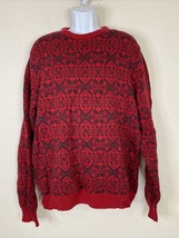 Chaps Men Size XL Red Christmas Sweater Tight Knit Long Sleeve Size Tag ... - $11.30