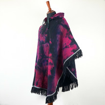 Llama Wool Mens Unisex South American Poncho Cape Coat Jacket Cloak Abstract - £59.96 GBP