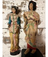 Set Of Two Antique Hand Painted Geisha Dolls - €16,32 EUR