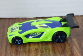 2009 Hot Wheels Lime Green &amp; Blue Impavido 1 McDonald&#39;s Happy Meal Toy #3 - £2.36 GBP
