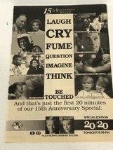 20/20 15th Anniversary Tv Guide Vintage Print Ad Barbara Walters TPA17 - $6.92
