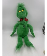 1997 Macy&#39;s Green Large Grinch Plush Plastic Heart NON WORKING AS IS PLU... - £24.59 GBP