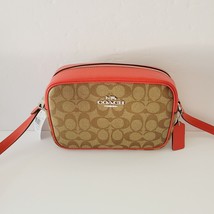 Coach CR135 Signature Jamie Camera Bag Crossbody Handbag Khaki Miami Red - £99.40 GBP