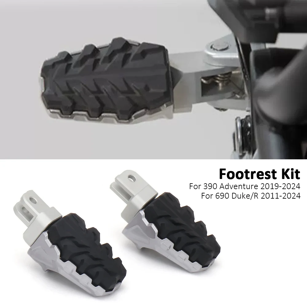 Motorcycle new a pair footrest foot pegs pedal for 690 duke r 2011 2024 390 adventure thumb200