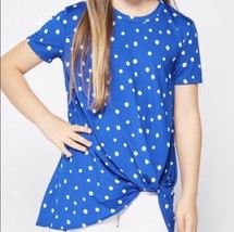 GTOG Girls Polka Dot Top Medium Age 9-10 Blue NWT - £15.98 GBP
