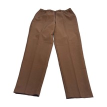 Bend Over Dress Pants Women&#39;s 14 Brown Polyester High-Rise Straight Leg ... - £18.64 GBP