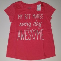 NWT Justice Pink Tee Girls Size 8 My BFF Makes Every Day Awesome White G... - £9.90 GBP