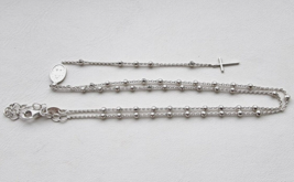 DYADEMA 925 STERLING SILVER  ROSARY MADE IN ITALY NECKLACE - $1,245.33 MXN