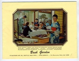 Bush Garden Japanese Restaurant Menu Seattle Portland San Francisco 1960&#39;s - $19.80