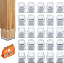 36pcs Square Chair Leg Floor Protectors, Furniture Pads for Hardwood Floors - $8.96