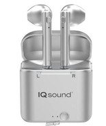 True-Portable Bluetooth True Wireless Earbuds Charging Case Silver IQ-23... - £18.57 GBP