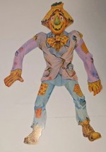 Vintage Halloween Scarecrow Jack O Lantern Diecut Cardboard 3 Ft Jointed... - $11.88