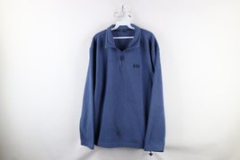 Vintage Gap Mens XL Distressed Spell Out Block Letter Half Zip Fleece Sweater - $49.45