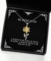 Sarcastic Mother-in-Law Sunflower Pendant Necklace, A Daughter-in-Law Cannot Be  - £39.92 GBP