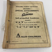 Allis Chalmers Gleaner Model A R C T-2 Combine Attachments Parts Cat D-3... - $29.99