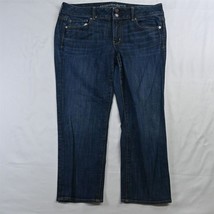 American Eagle 14 Artist Crop Slim Dark Wash Stretch Denim Jeans - £11.76 GBP