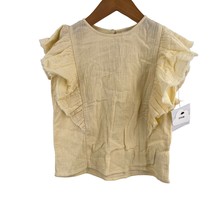 Stem Yellow Ruffle Top 5 New - $13.55