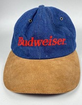 Budweiser Hat Denim  Embroidered Logo   Leather Brim  Caps Direct UK - B... - $30.09