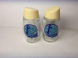 Nova Scotia Souvenir Glass Salt &amp; Pepper Shakers Vintage Unused - £11.83 GBP