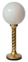 Brass Lamp Art Deco Table Lamp Vintage Retro Opal Glass Ball 60 CM High - $4,707.01 MXN