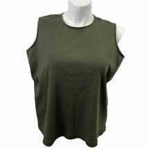 Cj banks Find Your Fit Sleeveless Shell Top Forest Green Everyday Fit 2X Momcore - £8.36 GBP