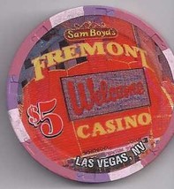 Sam Boyd&#39;s Fremont Casino &quot;Welcome&quot; Las Vegas $5 Casino Chip - £7.82 GBP